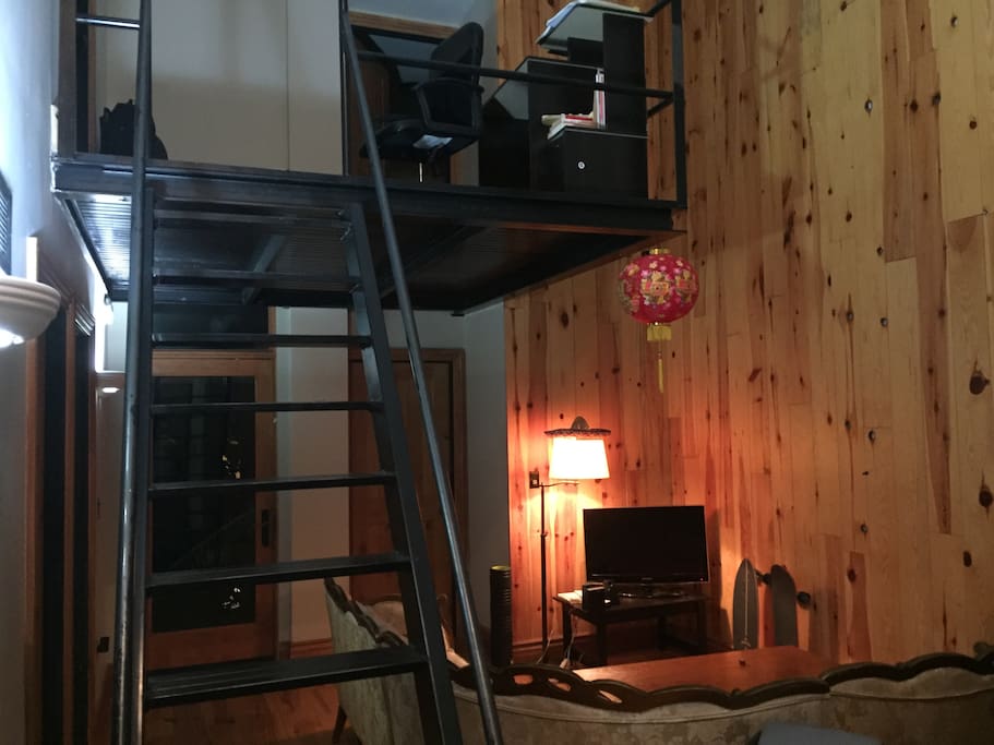 Living room & upstairs area