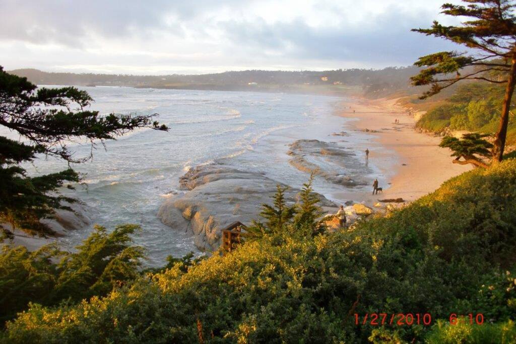 Here is Carmel Bay, 2 miles from the house. You can walk there!