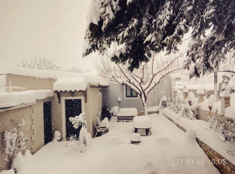 kamariotis at January. Psiloritis sharing his snow with all the villages near to him..