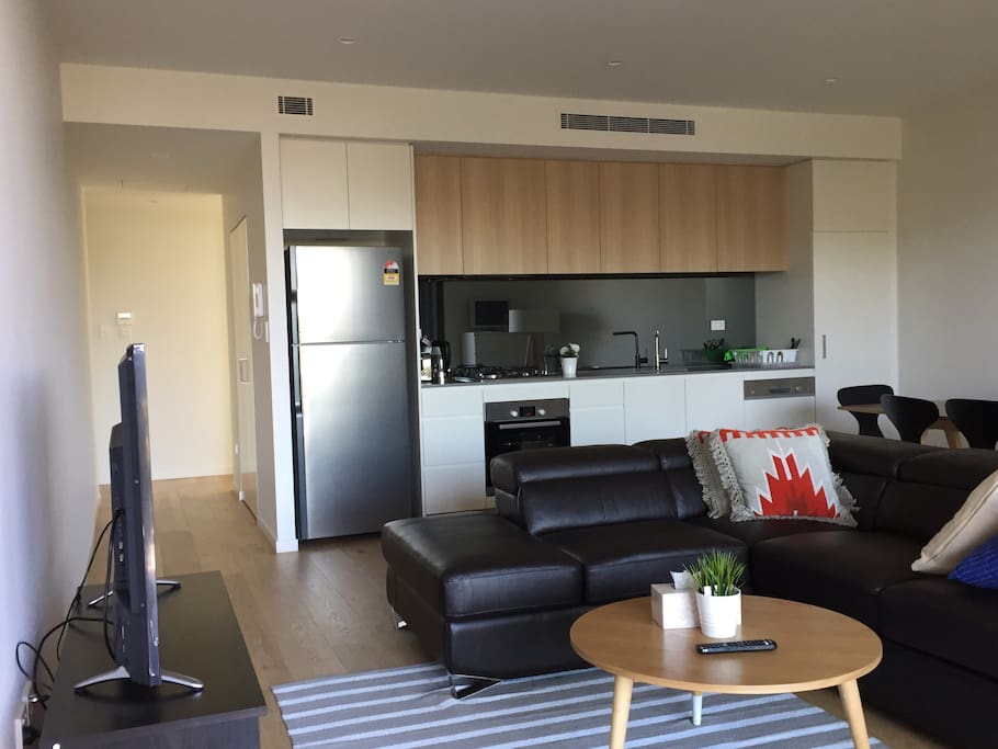 Living room and kitchen