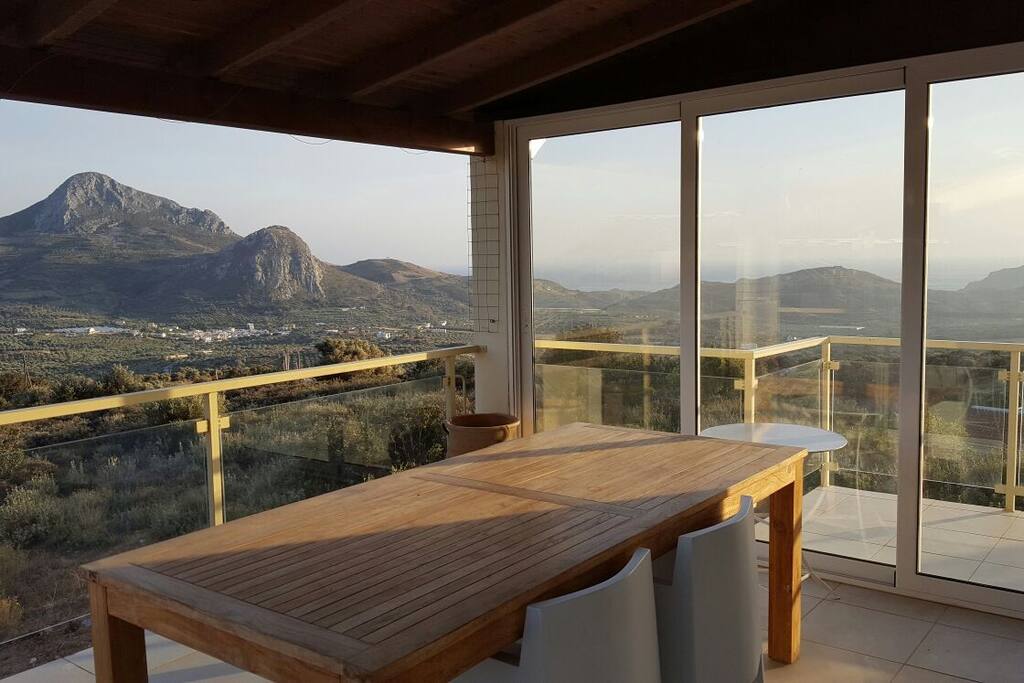 From sunrise to sunset you can enjoy the magnifcent view on the large balcony