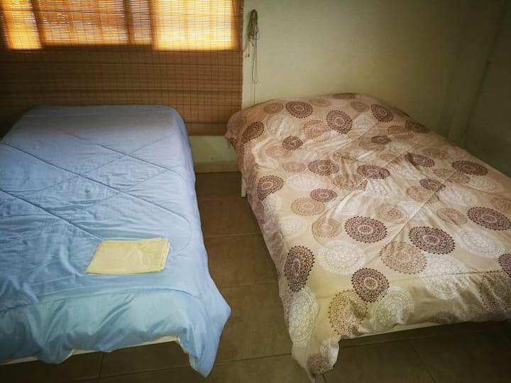 1张双人床和1张1米宽单人床