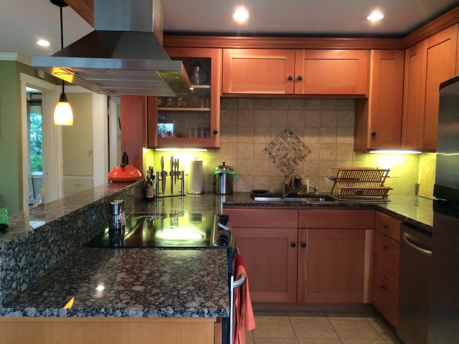 Granite countertops, stainless steel appliances and radiant floor heat.