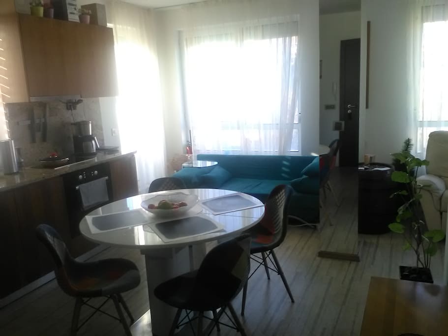 This is the dining room, which can be used as a sleeping room, when more than 2 persons are there.