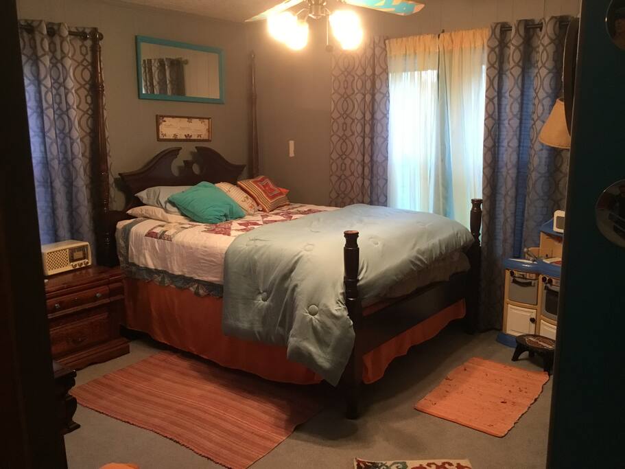 Private queen sized bed