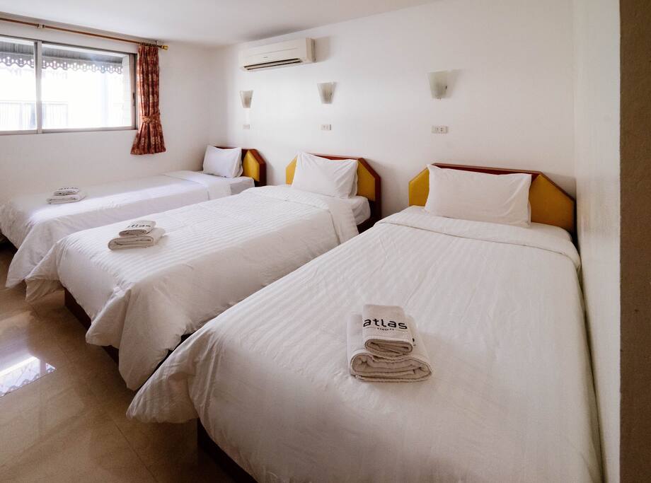 3 clean beds for 3 people