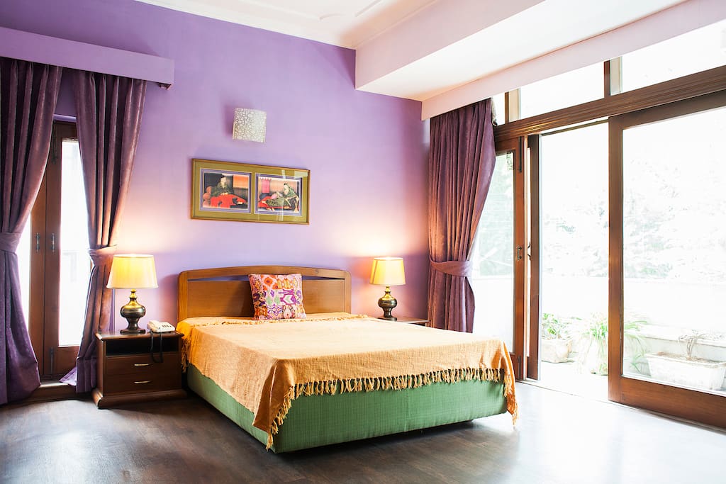 wide view of a spacious room
