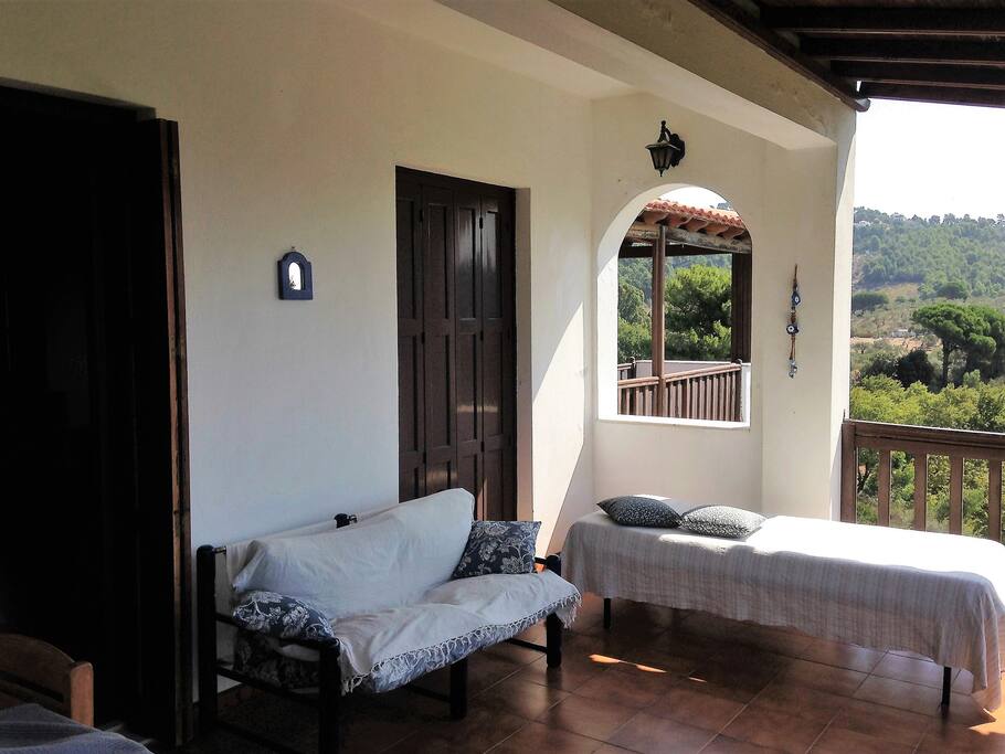 main big Balcony
extra sofa bed for napping!!