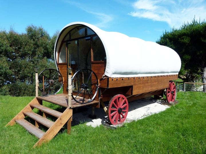 Colonial Wagon + Sleepout Wacky Stays Farm stays for Rent in