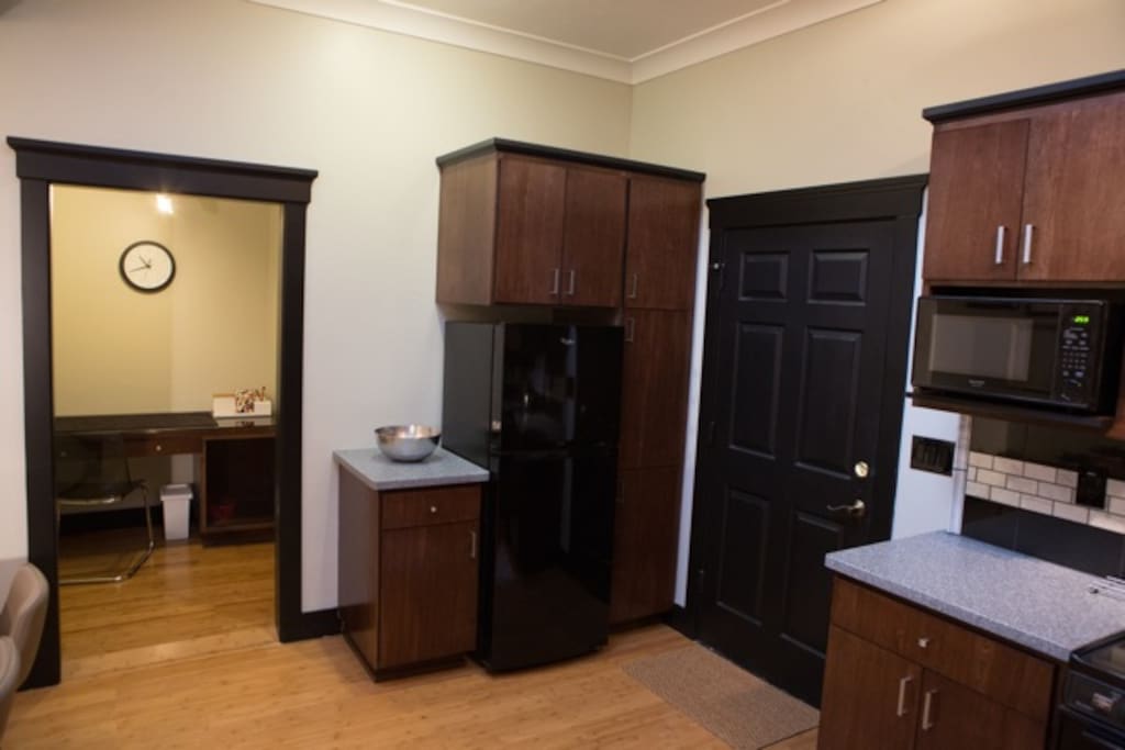 Office area and kitchen cont.