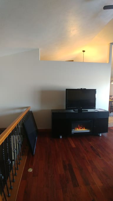 fireplace and tv in living room. Free for anyone to use. shared living room