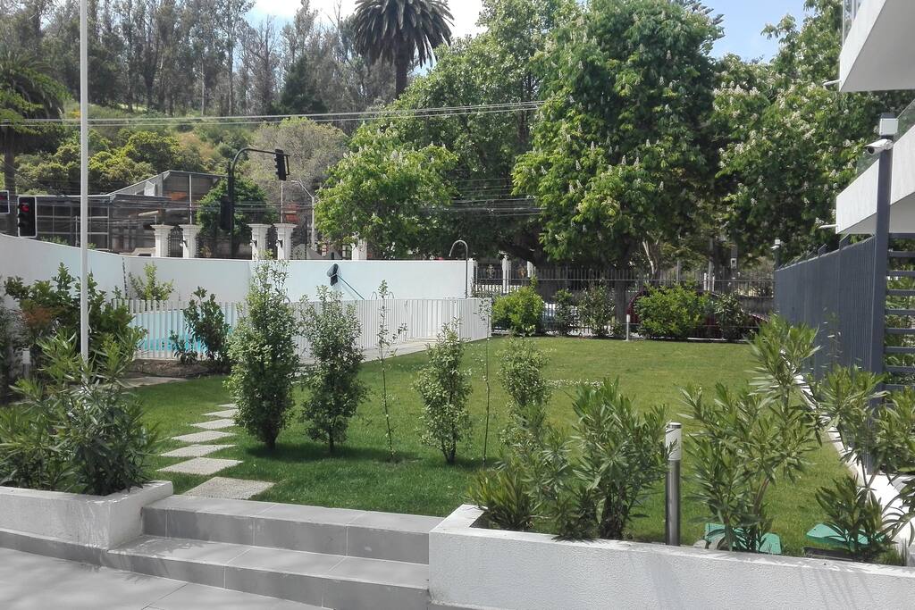 Jardines del edificio