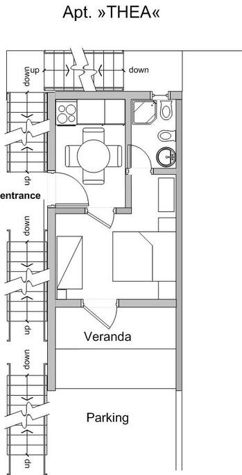 Apartment floor plan.