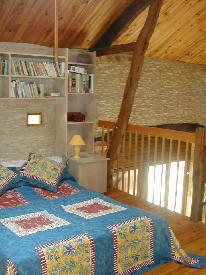 Double bed on the mezzanine