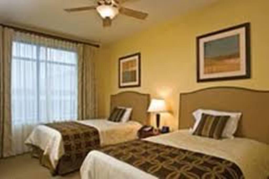 Example of room with two double beds