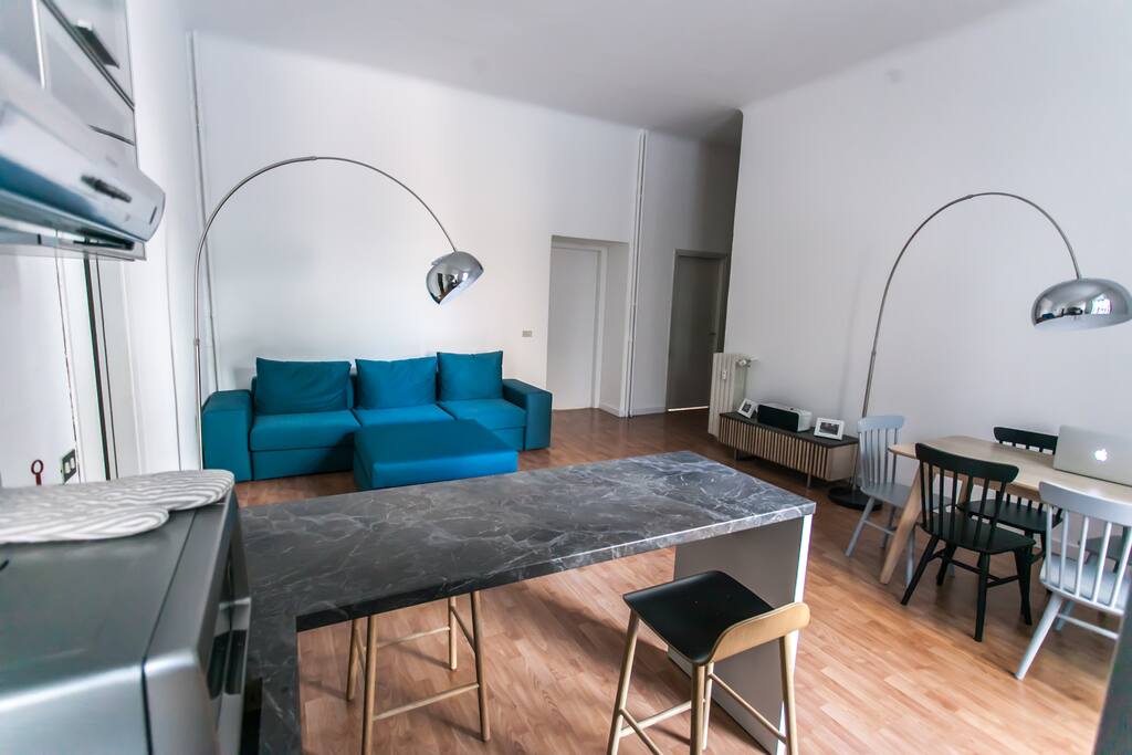 Dining room and kitchen