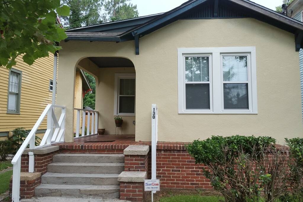 Front view of porch