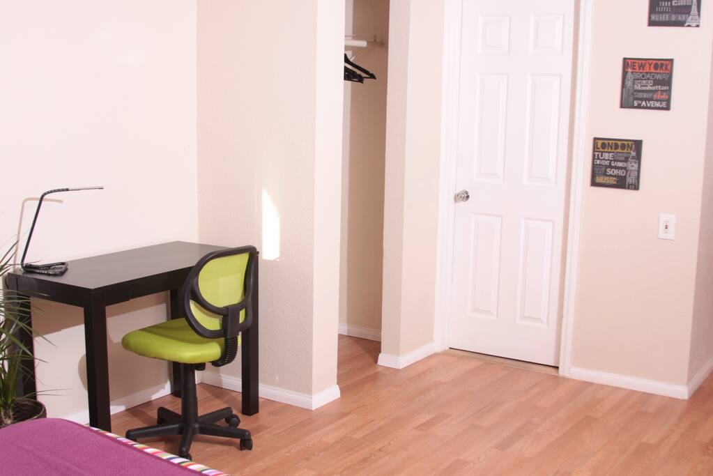 Extended view of Living Room/Bedroom Area.