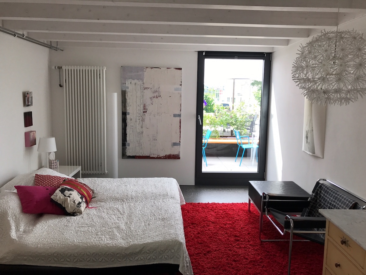 Two large bedrooms with direct garden access