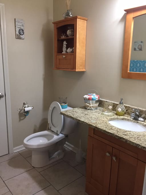 Full private bathroom accessible to Airbnb guest only.