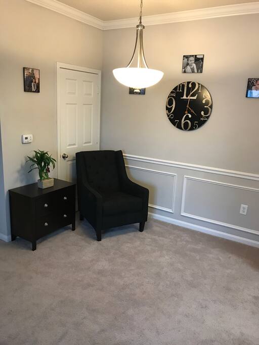 Nice siting room if you like a cup of coffee and a good read in the morning.