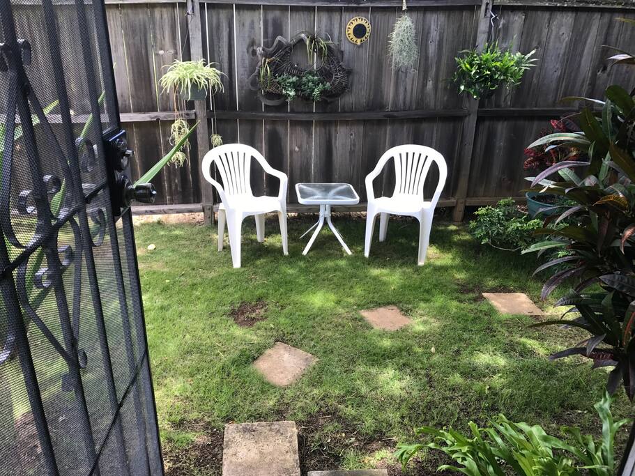 Your private side yard.