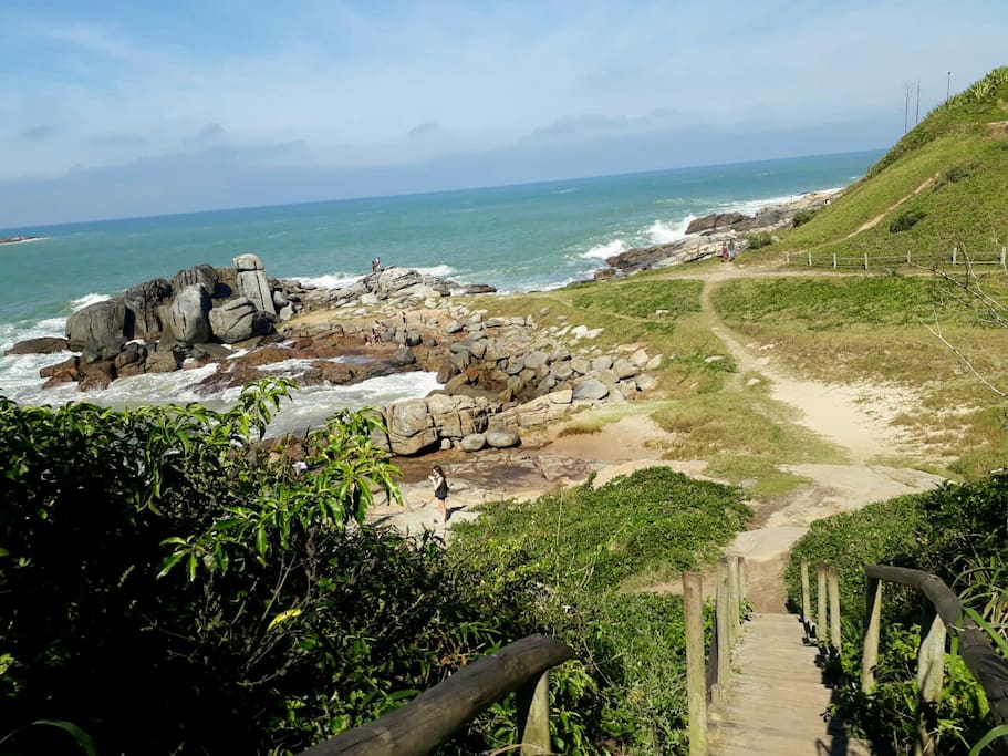 Costões Rochosos para uma bela caminhada. Costa Azul.