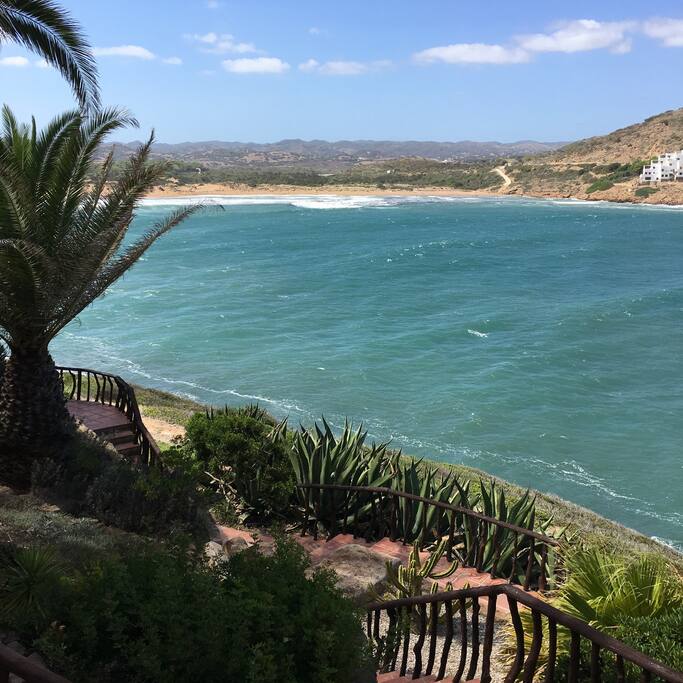 This is the view from the terrace with tramontana.