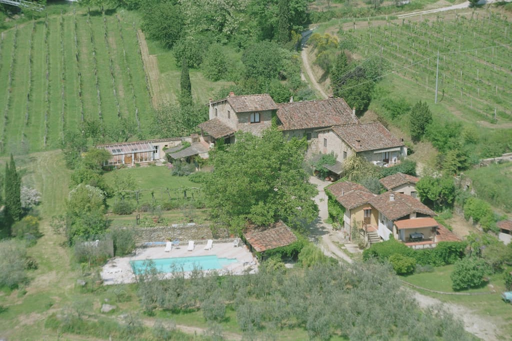Aerial view of the property