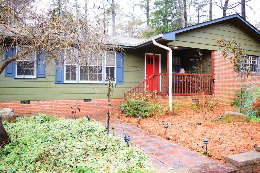 Front of the house in the fall.