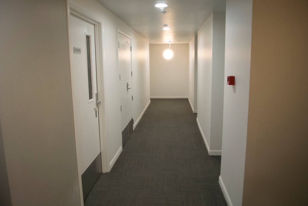 This is the hallway of the 2nd floor before entering into the apartment room.