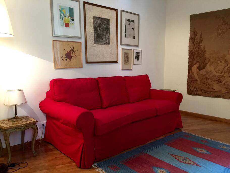 Salotto con divano letto