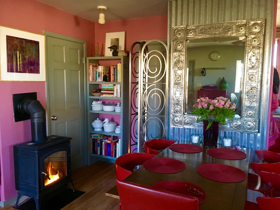 Dining Area with Fireplace
