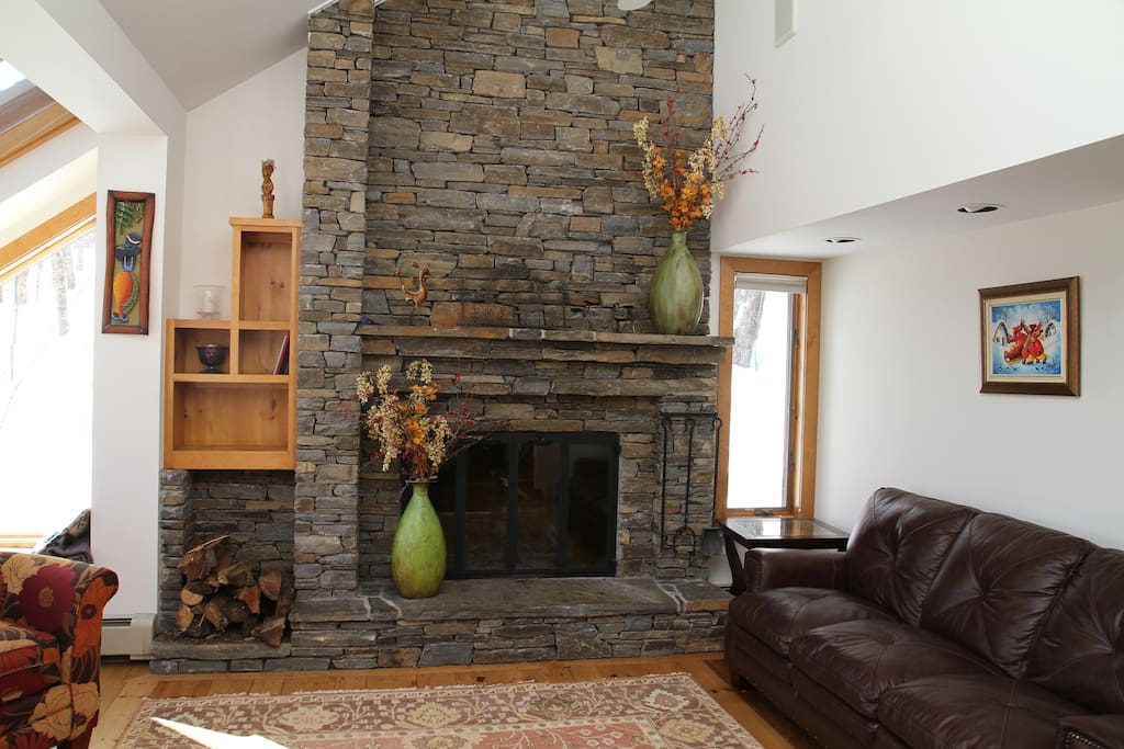 Living room fireplace