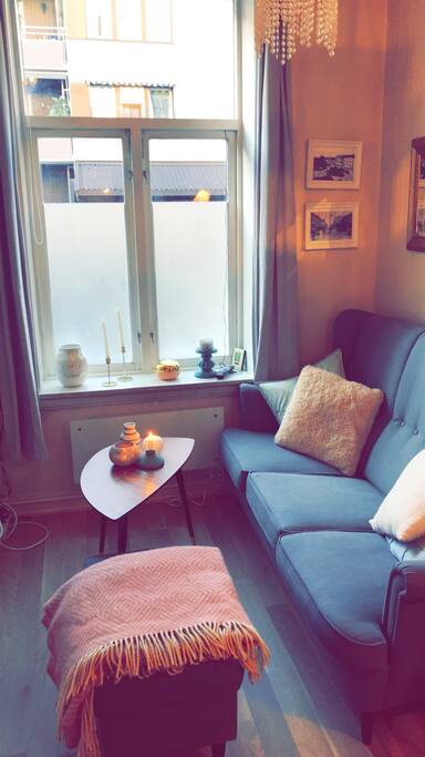 The living room.