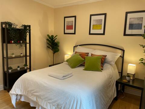 Warm and welcoming private bedroom