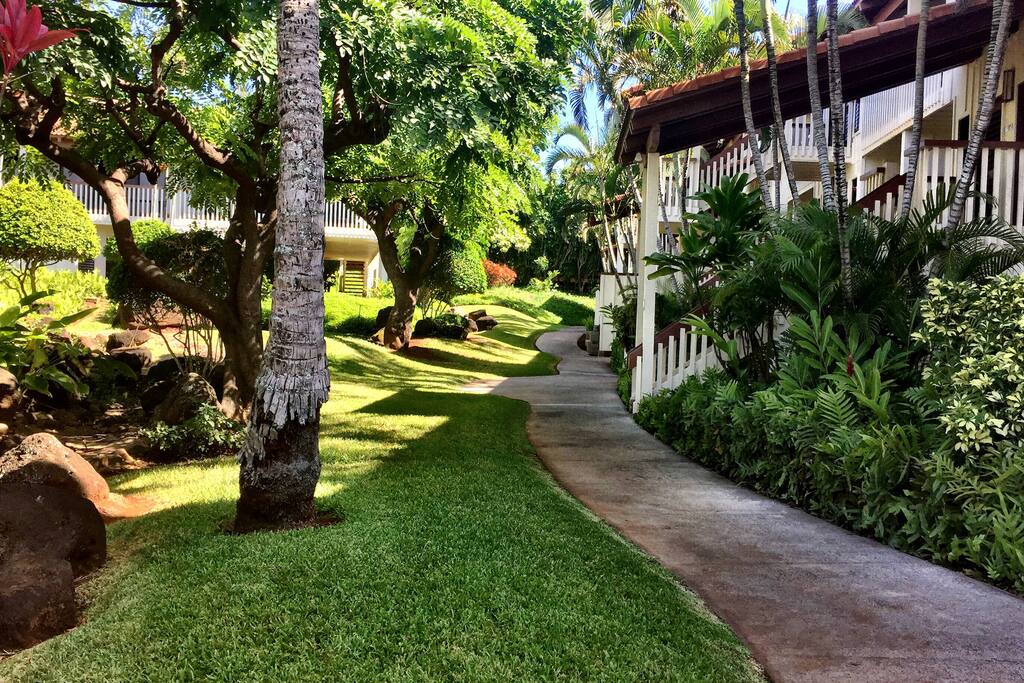 Walkway to Condo on the right
