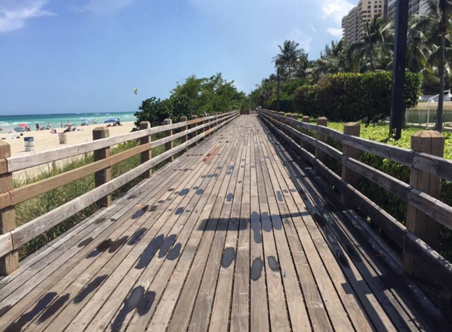 Boardwalk next to the beach
