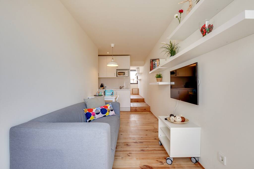 Living room with flat screen TV