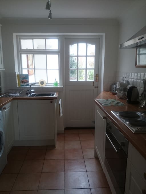 Kitchen through to Conservatory