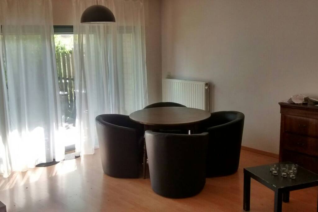 The dining table.