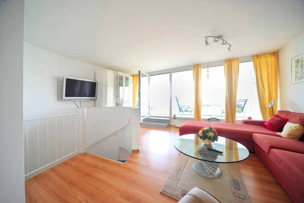 living room with TV
