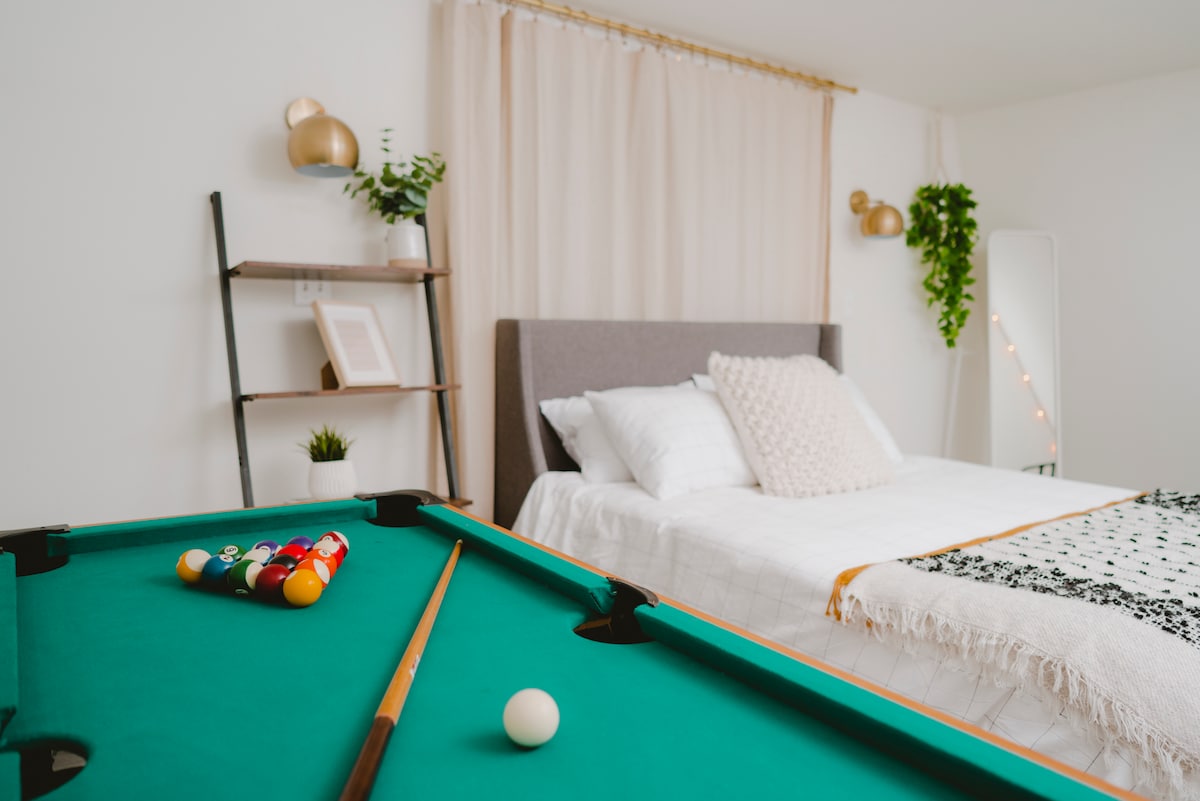 We have mini pool table!