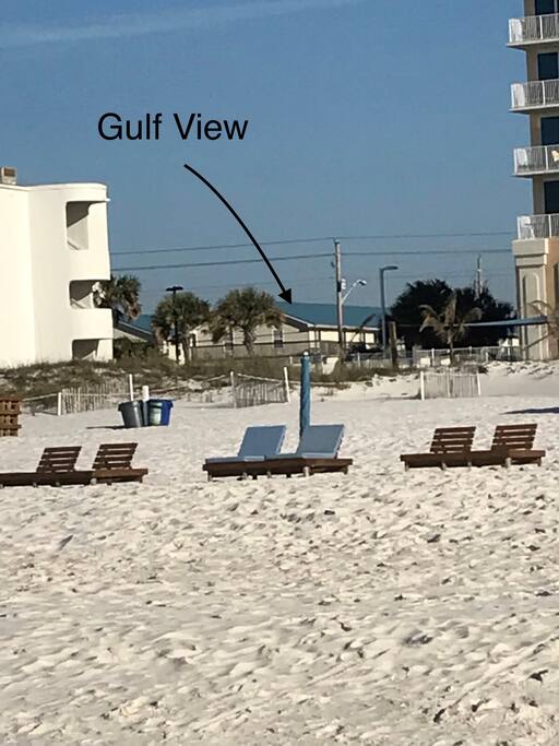 Our building is steps across from the beach