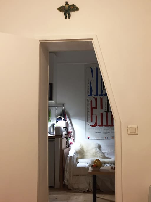 From the bed