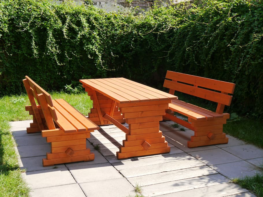 Garden seating area