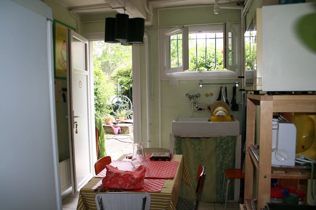 cuisine donnant sur le jardin