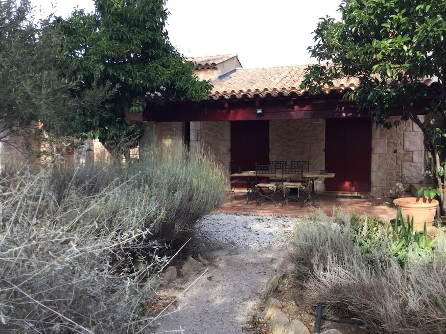 Vue maison et jardin au sud
