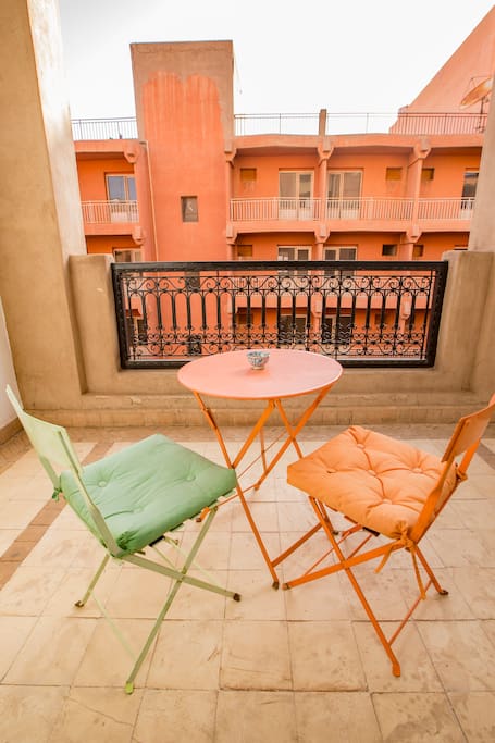 Terrace with street view