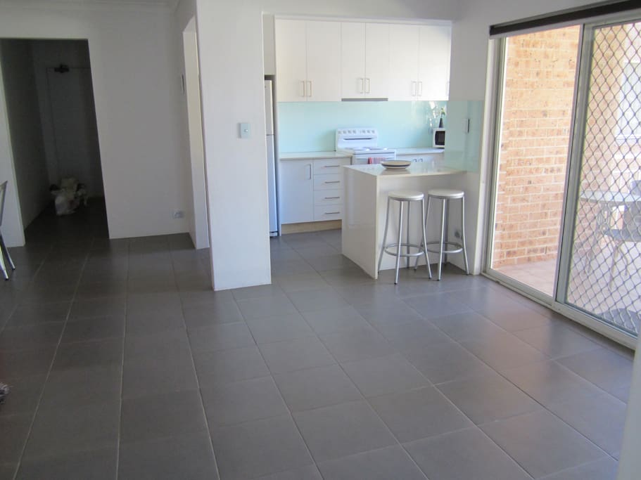 Open space and kitchen